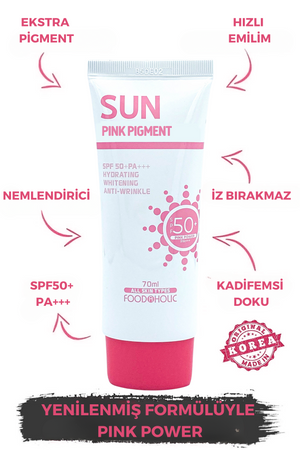 FOODAHOLIC Pink Pigment Güneş Kremi SPF50+ PA+++